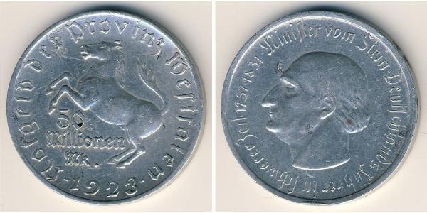 50000000 Mark Germania Alluminio 