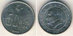 50000 Lira Turquía (1923 - ) Níquel/Cobre 