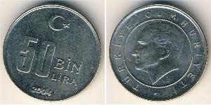 50000 Lira Turchia (1923 - ) Rame/Nichel 