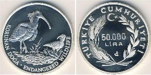 50000 Lira Turkey (1923 - ) Silver 