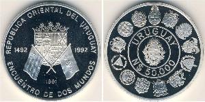 50000 Peso Uruguay Argento 