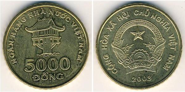 5000 Dong Viêt Nam Laiton 