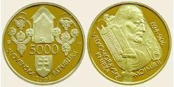 5000 Krone Slovakia Gold 