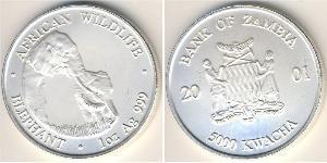 5000 Kwacha Sambia (1964 - ) Silber 