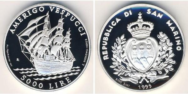 5000 Lira Saint-Marin Argent 