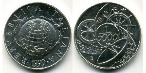 5000 Lira Italia Argento 