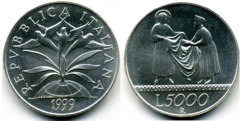 5000 Lira Italia Argento 