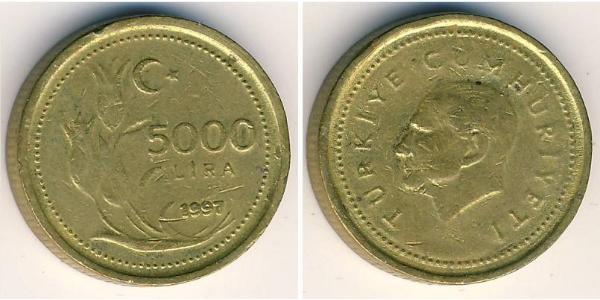 5000 Lira Turquie (1923 - ) Bronze 