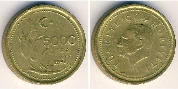 5000 Lira Türkei (1923 - ) Bronze 