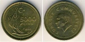 5000 Lira Turchia (1923 - ) Bronzo 