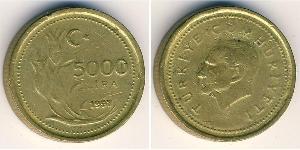 5000 Lira Turchia (1923 - ) Bronzo 