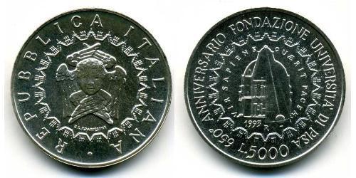 5000 Lira Italia Plata 