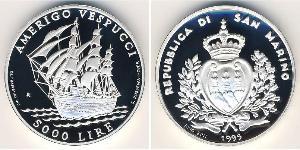 5000 Lira San Marino Silber 