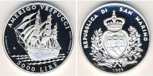 5000 Lira San Marino Silber 