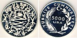 5000 Lira Türkei (1923 - ) Silber 