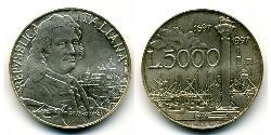 5000 Lira Italy Silver 