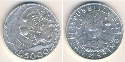 5000 Lira San Marino Silver 