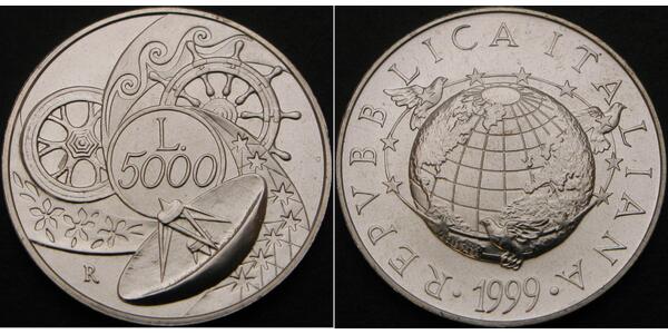 5000 Lira 意大利 銀 