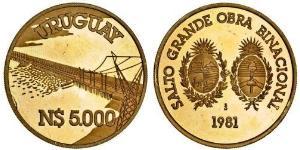 5000 Peso Uruguay 金 