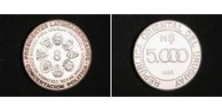 5000 Peso Uruguay 銀 