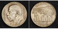 5000 Reis Brésil Argent 