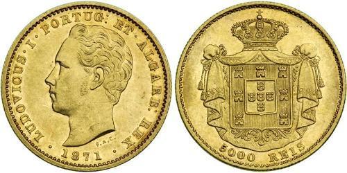 5000 Reis Kingdom of Portugal (1139-1910) Gold Ludwig I. (Portugal) (1838 - 1889)