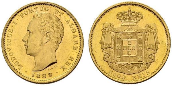 5000 Reis Kingdom of Portugal (1139-1910) Gold Luís I of Portugal (1838 - 1889)