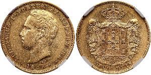 5000 Reis Royaume de Portugal (1139-1910) Or Louis Ier de Portugal (1838 - 1889)