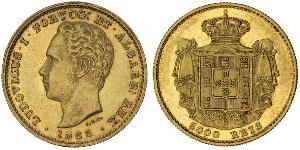 5000 Reis Royaume de Portugal (1139-1910) Or Louis Ier de Portugal (1838 - 1889)