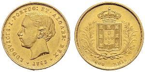 5000 Reis Royaume de Portugal (1139-1910) Or Louis Ier de Portugal (1838 - 1889)