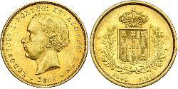 5000 Reis Regno del Portogallo (1139-1910) Oro Luigi del Portogallo (1838 - 1889)