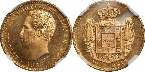 5000 Reis Reino de Portugal (1139-1910) Oro Luis I de Portugal (1838 - 1889)