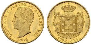 5000 Reis Reino de Portugal (1139-1910) Oro Luis I de Portugal (1838 - 1889)