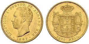 5000 Reis Reino de Portugal (1139-1910) Oro Luis I de Portugal (1838 - 1889)