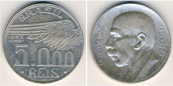 5000 Reis Brasilien Silber 