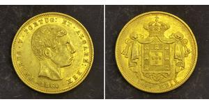 5000 Reis 葡萄牙王國 (1139 - 1910) 金 Peter V of Portugal (1837-1861)