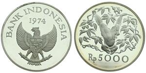 5000 Rupia Indonesia Plata 