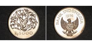 5000 Rupia Indonesia Plata 