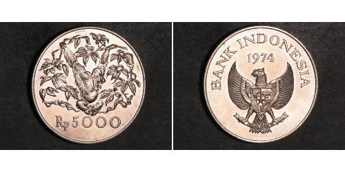 5000 Rupia Indonesia Plata 