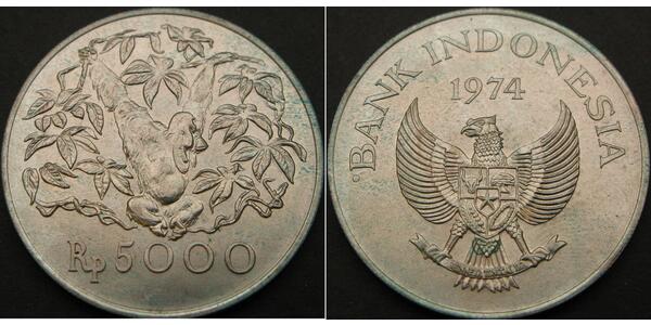 5000 Rupia Indonesia Plata 