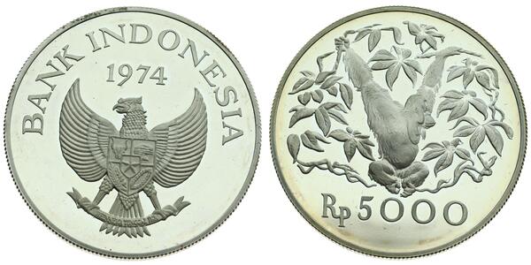 5000 Rupia Indonesia Plata 