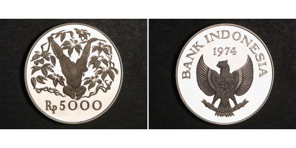 5000 Rupia Indonesia Plata 