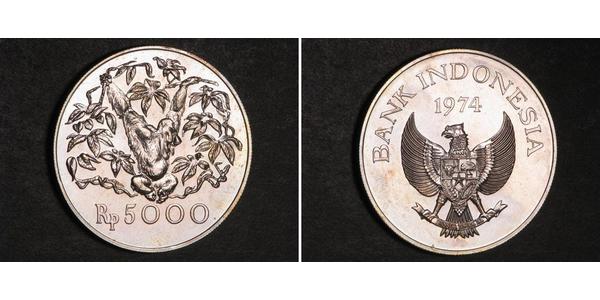 5000 Rupiah Indonesia 銀 