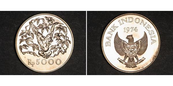 5000 Rupiah Indonesia 銀 