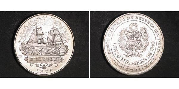 5000 Sol Perú Plata 