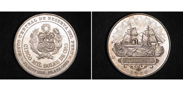 5000 Sol Perú Plata 