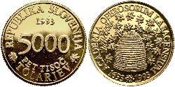 5000 Tolar Slovenia Gold 