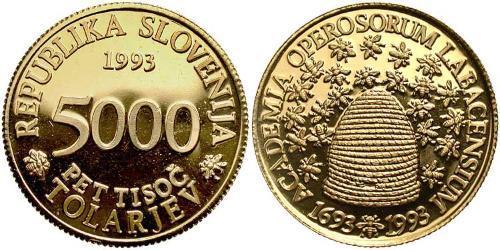 5000 Tolar Slovenia Gold 