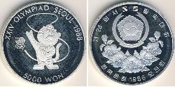 5000 Won South Korea Silver 