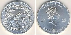 5000 Квача Замбия (1964 - ) Серебро Елизавета II (1926-2022)